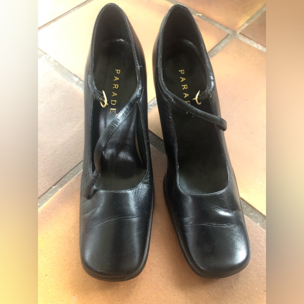 Mary Jane wedge heel shoes by Parade.